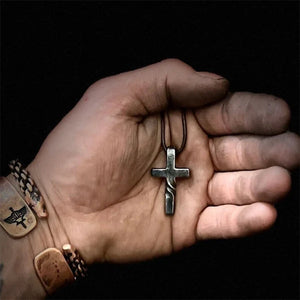 Vintage-Kreuz-Halskette