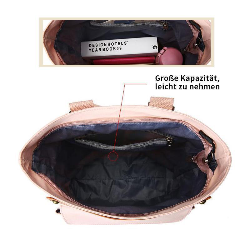 Süße einfarbige Schultasche mit großer Kapazität