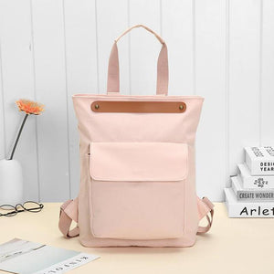 Süße einfarbige Schultasche mit großer Kapazität