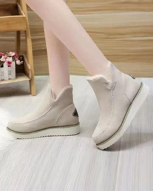 Warme Stiefel, Einfarbig, Runde Spitze